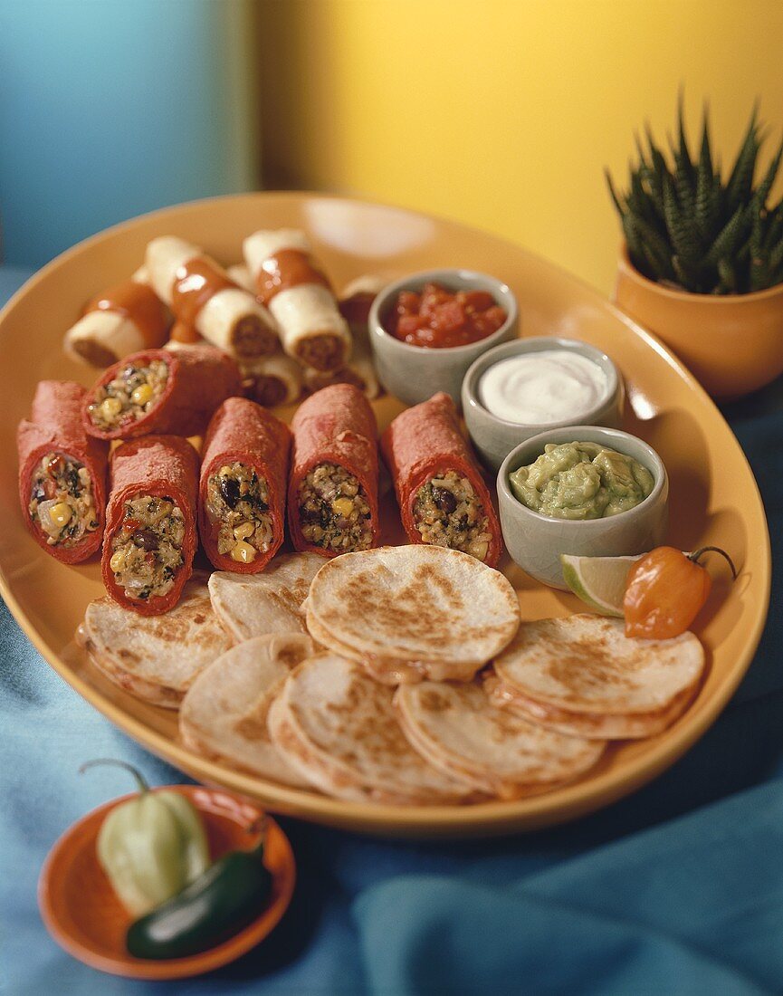Mexican appetizer platter