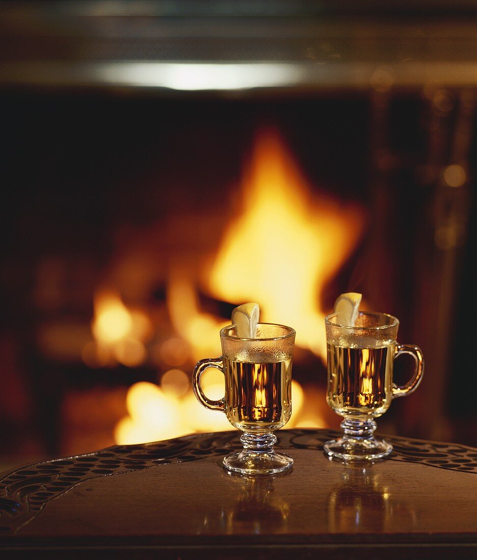 Two hot toddies by the fire