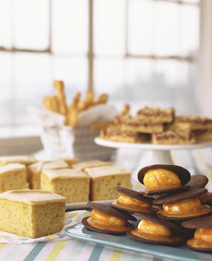 Buffet with cakes and pastries