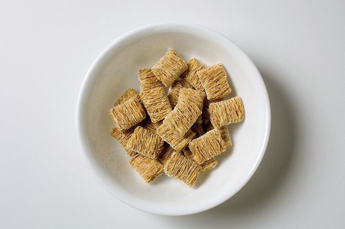 Shredded Wheat Cereal in a Bowl