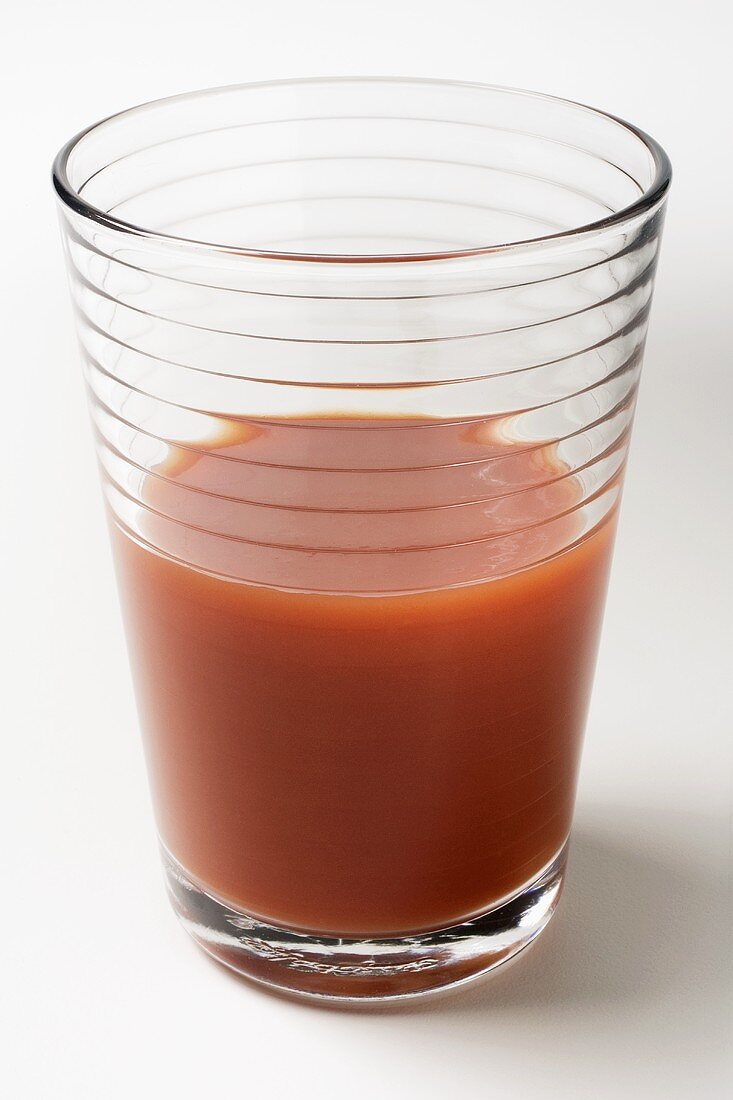 Tomato juice in a glass