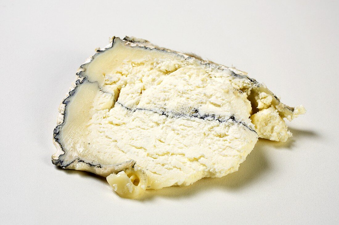 Slice of blue cheese