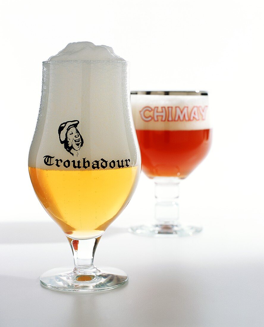 Belgian Beers: Troubadour and Chimay
