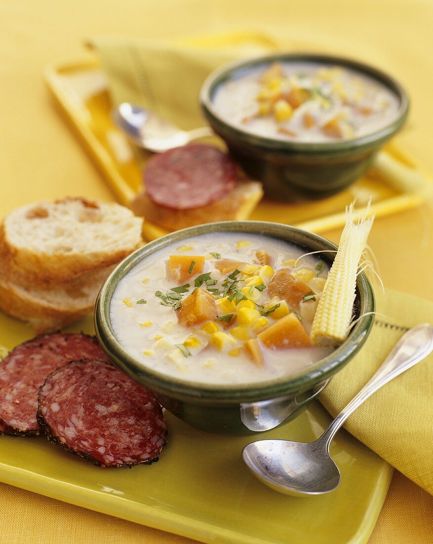 Corn Chowder (Maissuppe, USA)