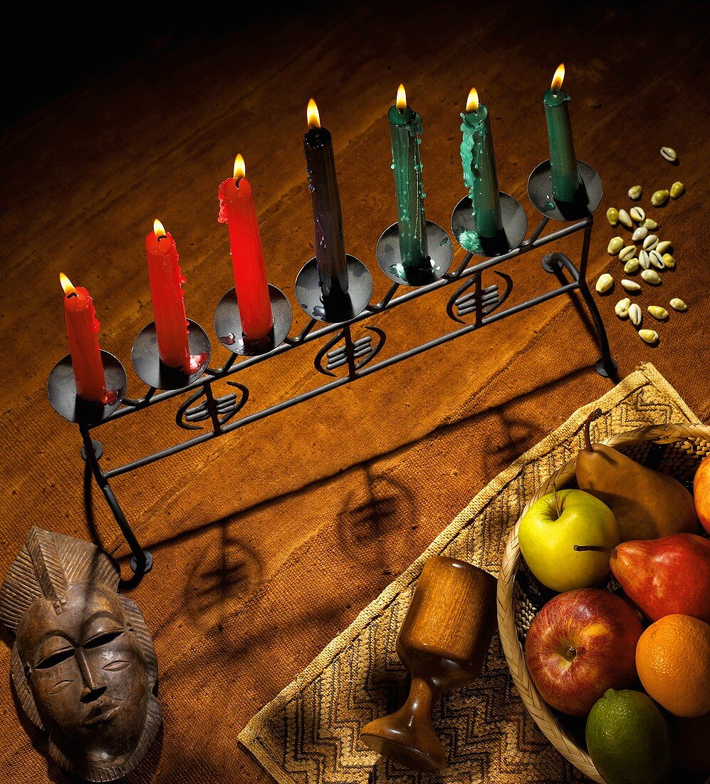 Kwanzaa Decorations with a Fruit Basket