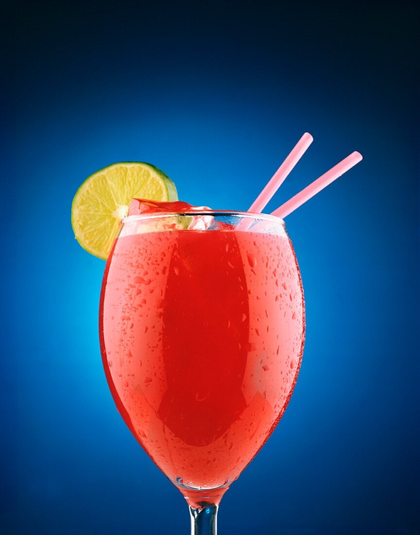 Bloody Mary on blue Background