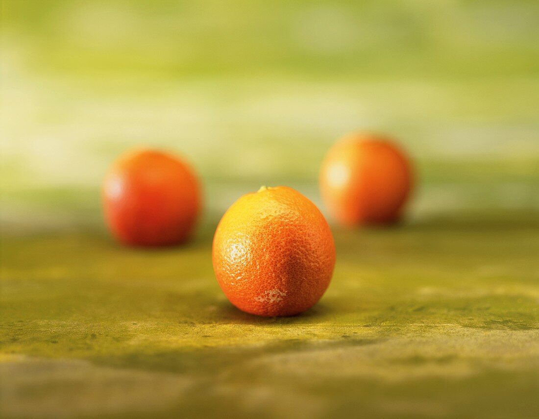Three blood oranges