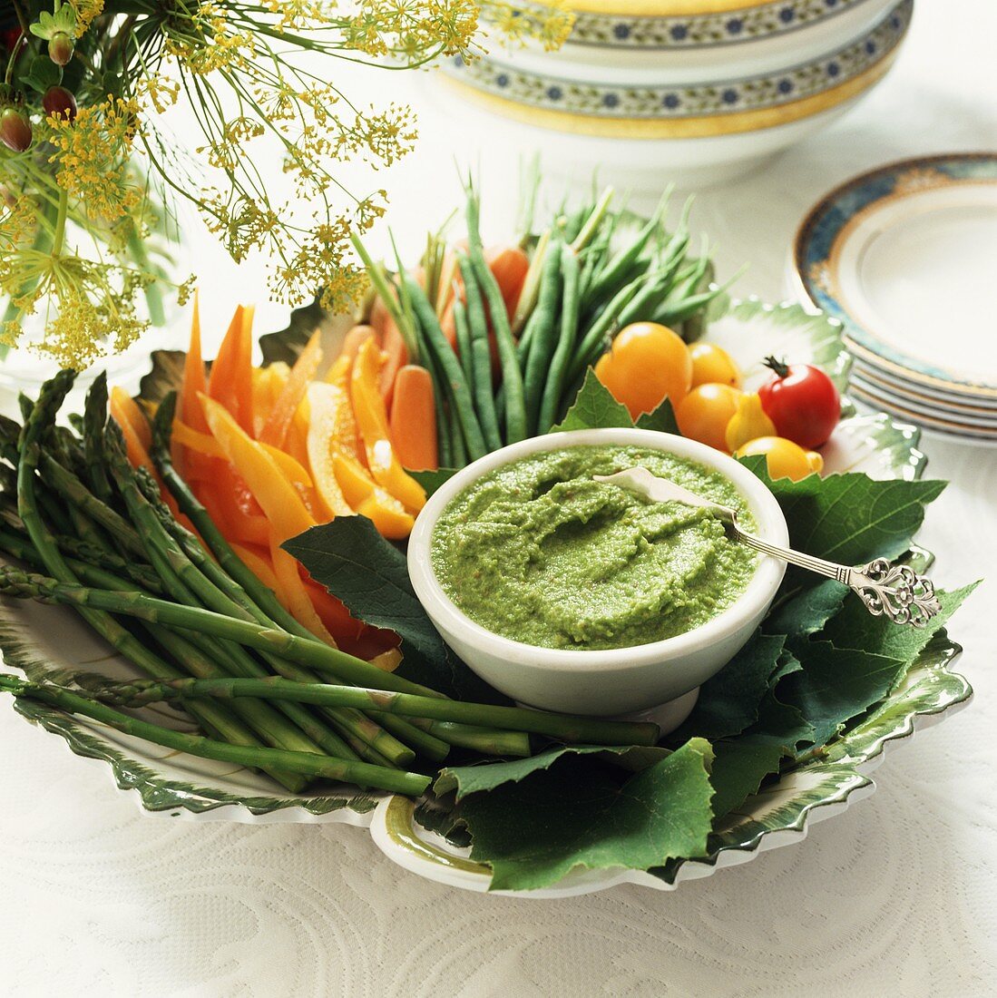 Pesto with Vegetables for Dipping