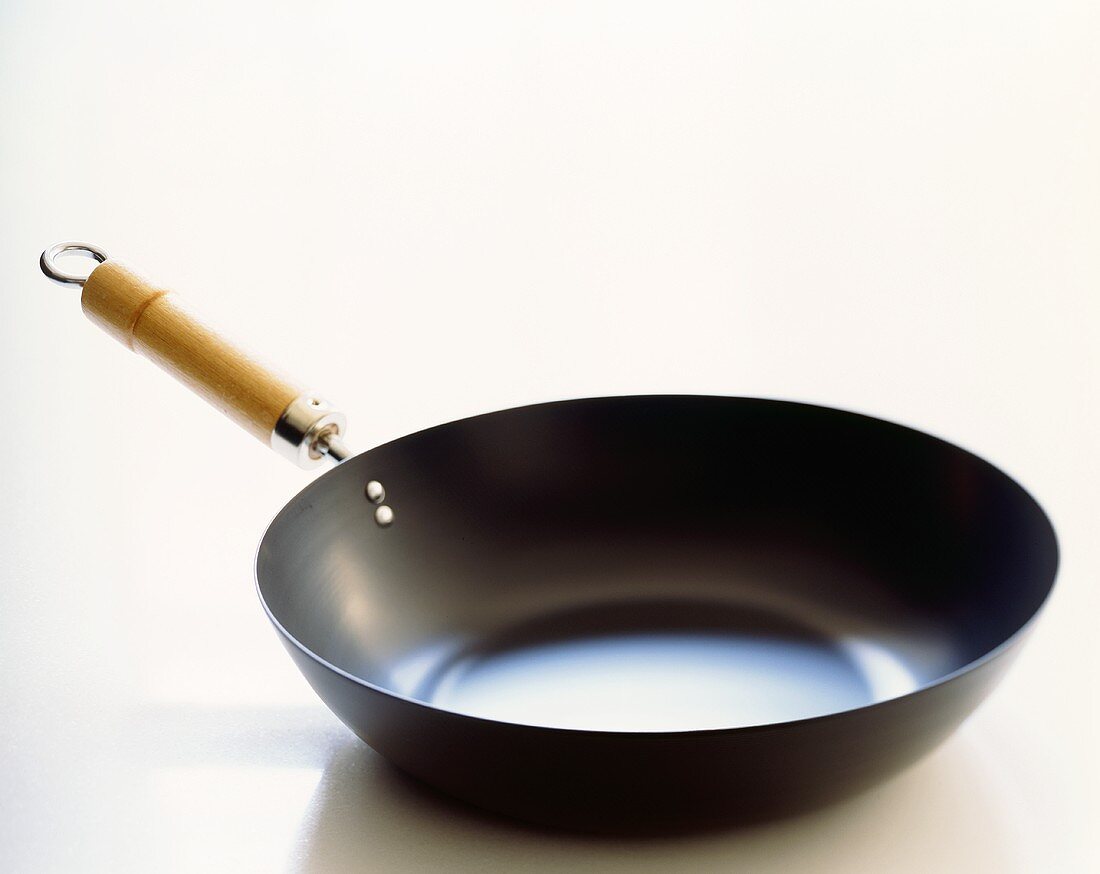 Nonstick Wok on a White Background