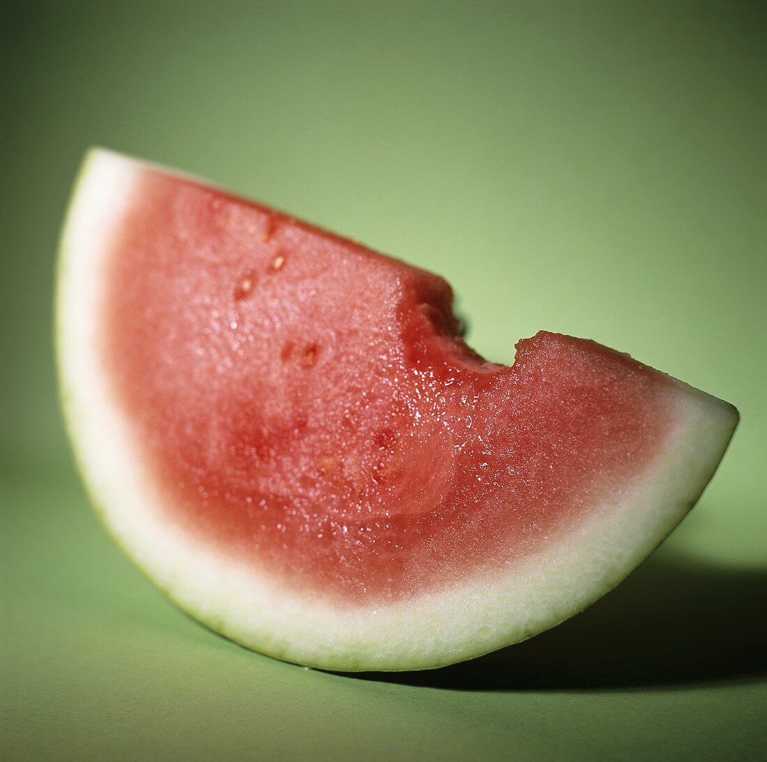 Watermelon Slice with Bite Taken Out