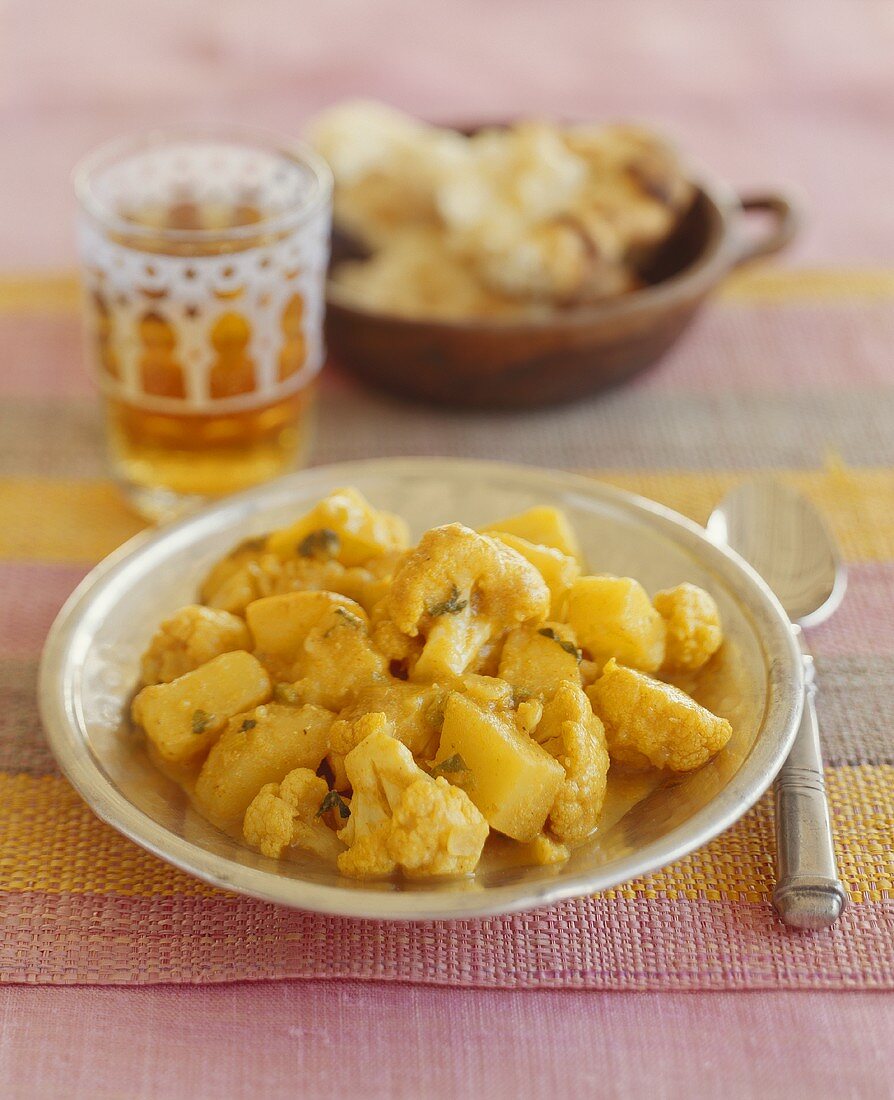 Moroccan Cauliflower and Potato with Turmeric