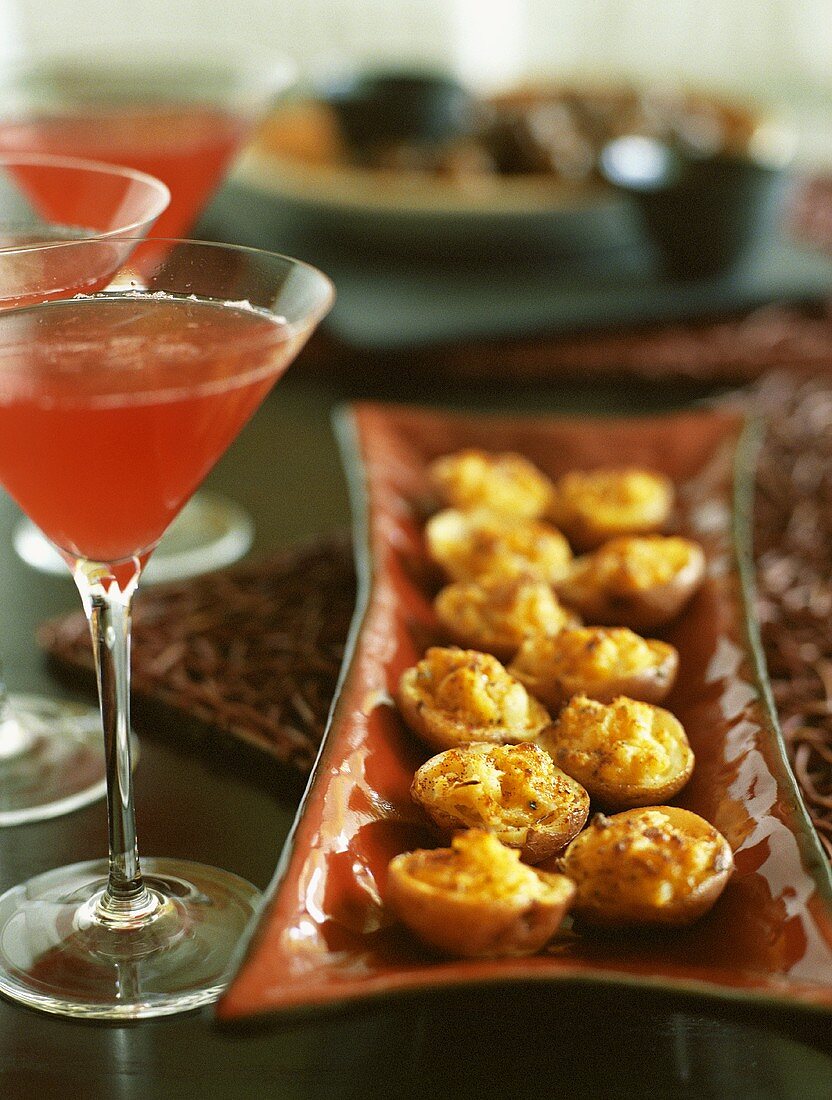 Stuffed Potato Appetizers with Cosmopolitans