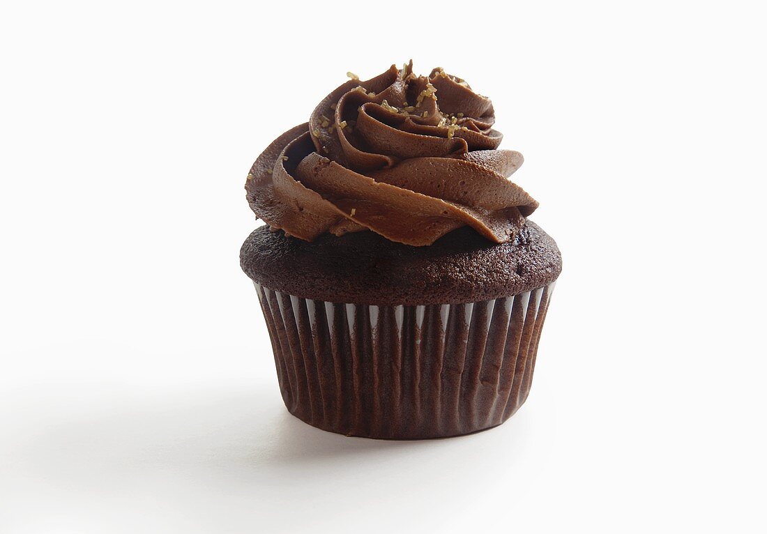 Chocolate Cupcake with Chocolate Frosting and Sprinkles