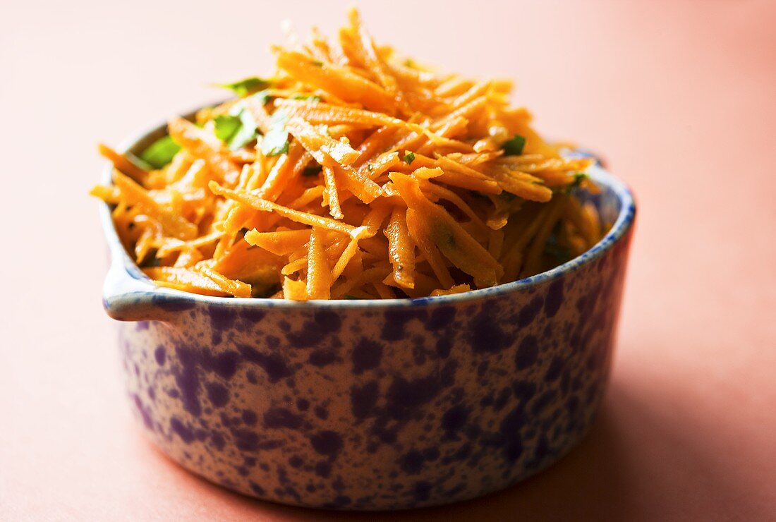 Bowl of Shredded Carrot