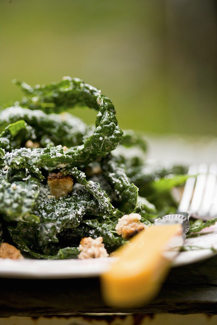 Plate of Prepared Lacinato kale