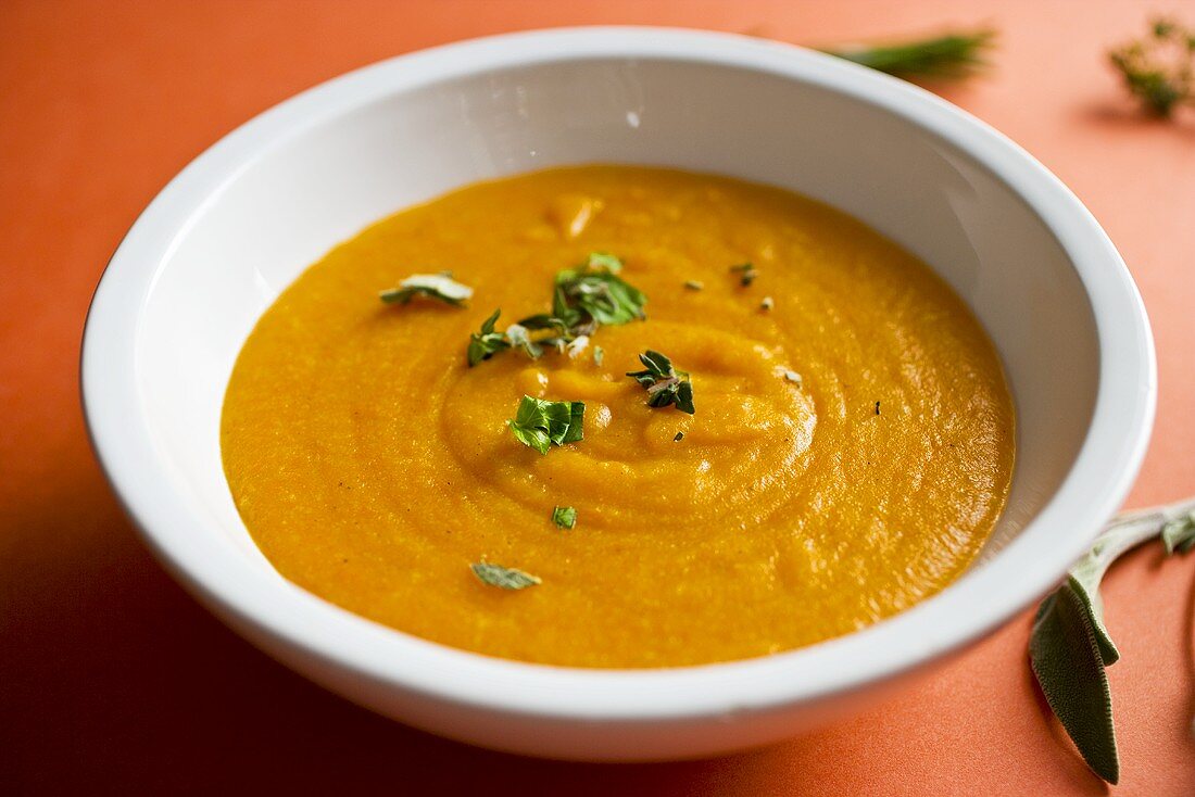 Bowl of Creamy Carrot Soup