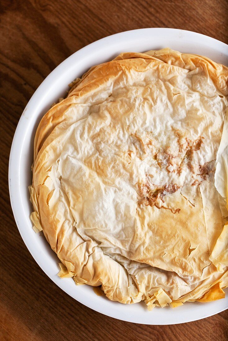 Greek Pie Made with Phyllo Dough