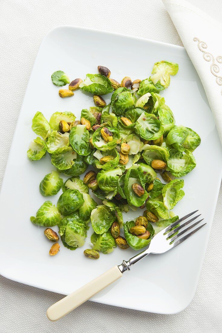 Brussels Sprouts and Pistachio Salad