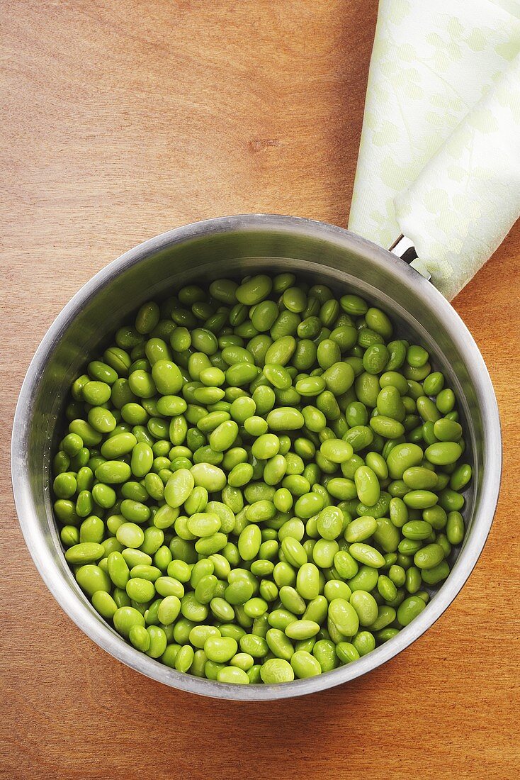 Lima Beans in a Pan