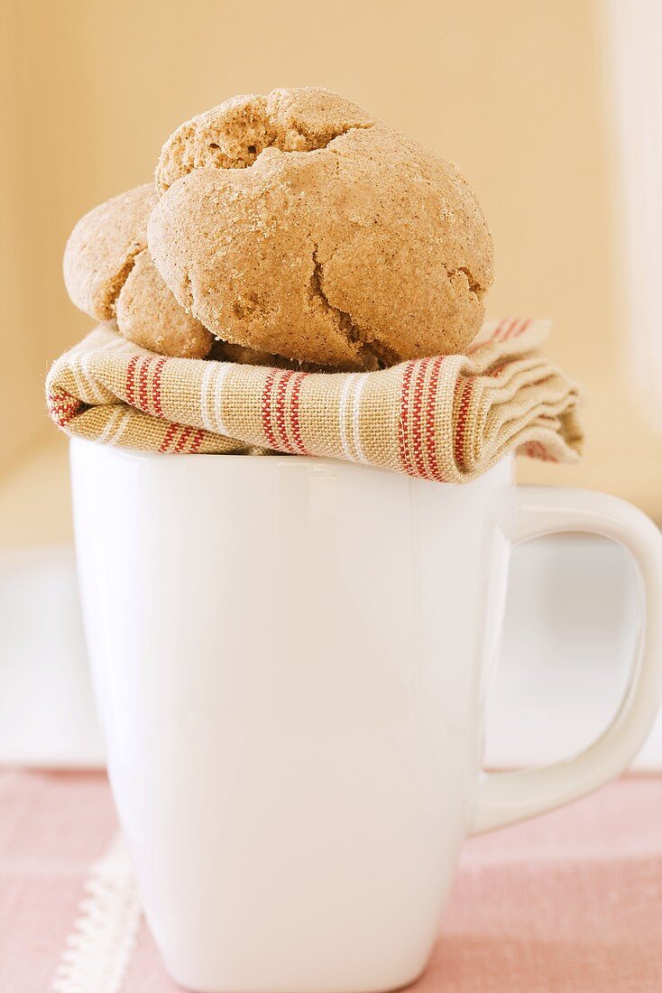 Two Ginger Cookies on a Mug