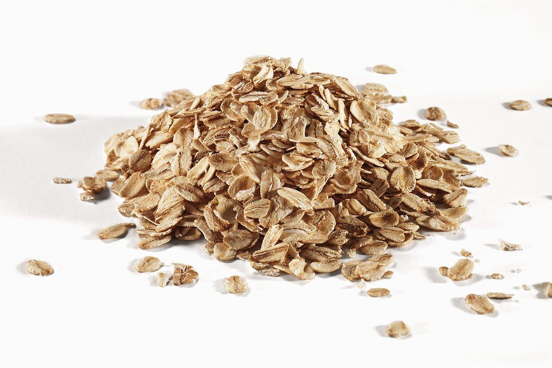 A heap of rolled oats