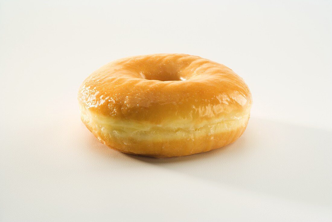 Glazed Donut on White Background