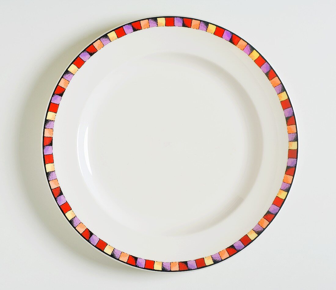 Empty Plate on a White Background