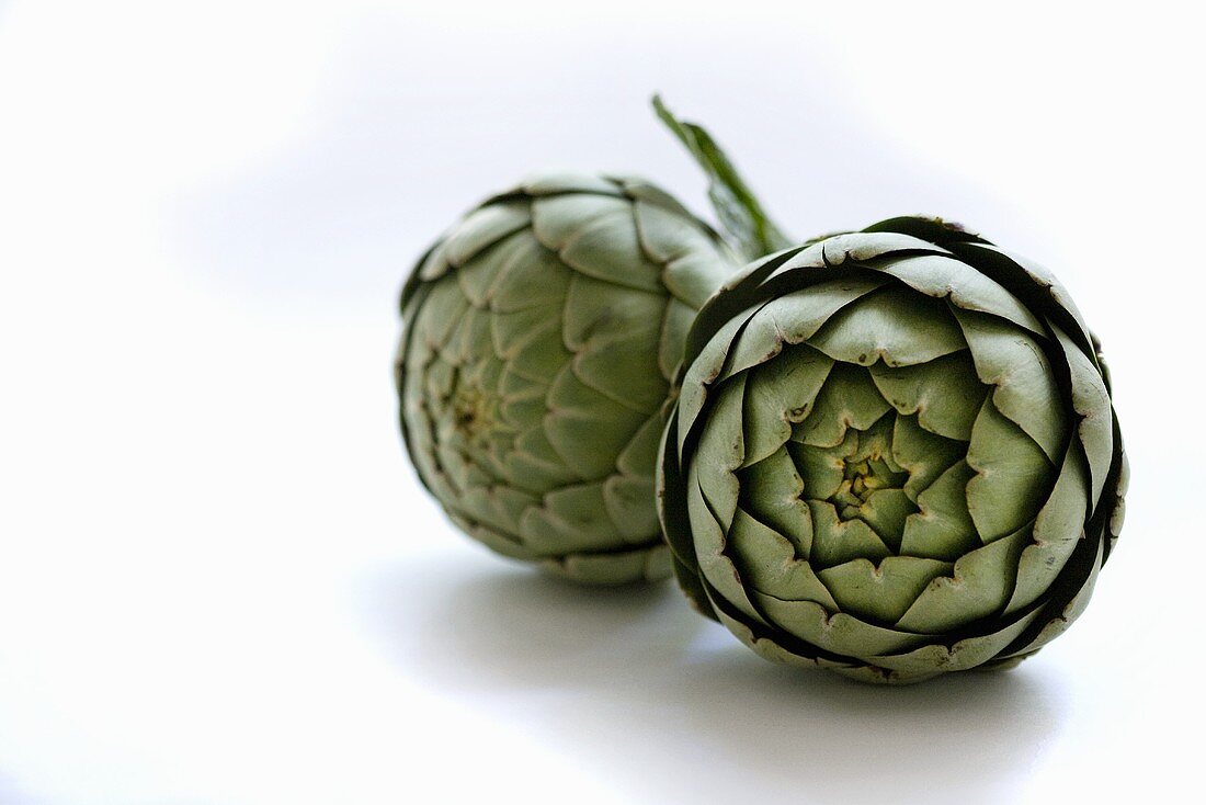 Two artichokes