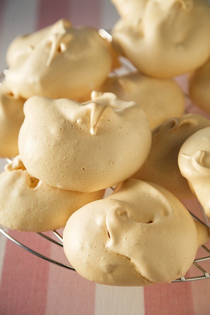 Ginger Meringues on Wire Stand