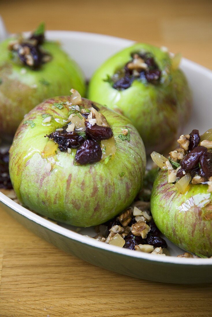 Baked Stuffed Apples in a Baking Dish