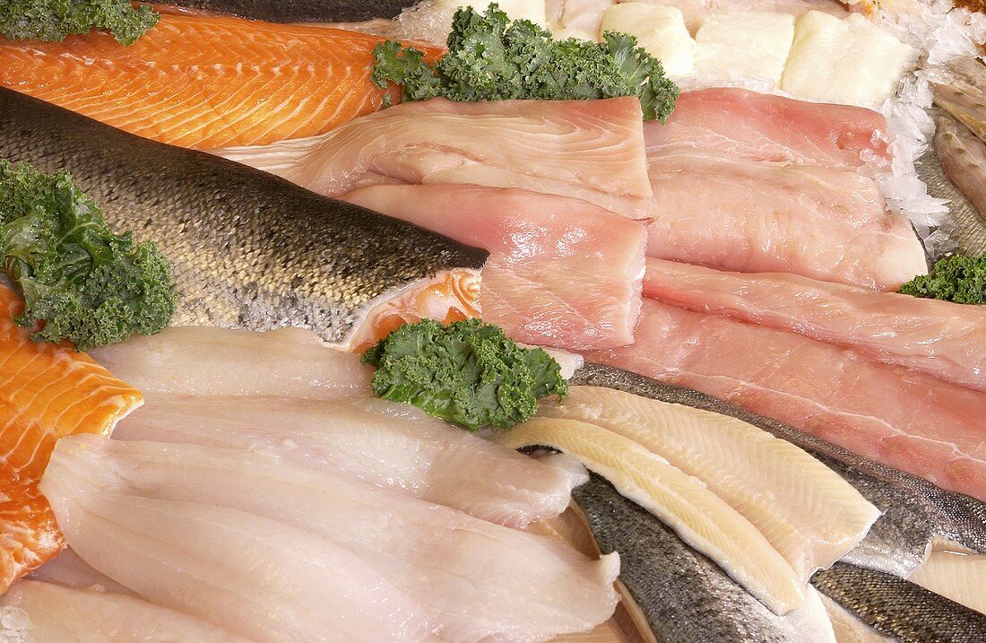 Fresh Fish Display at Market