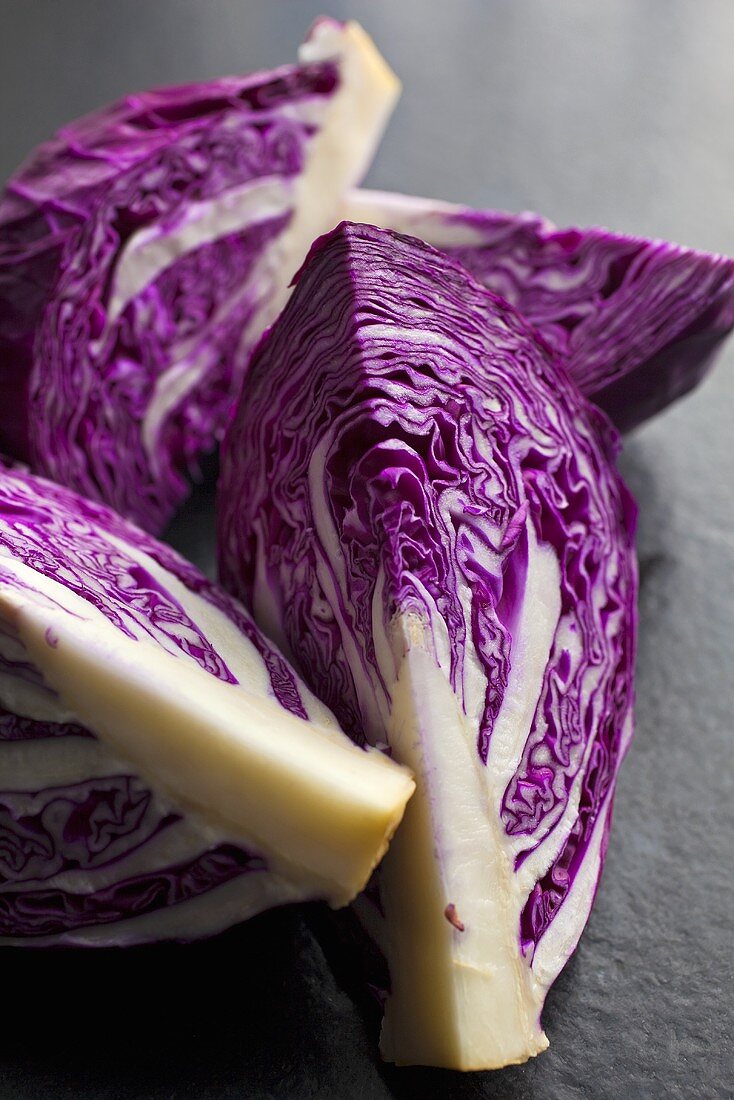 Fresh Purple Cabbage Wedges