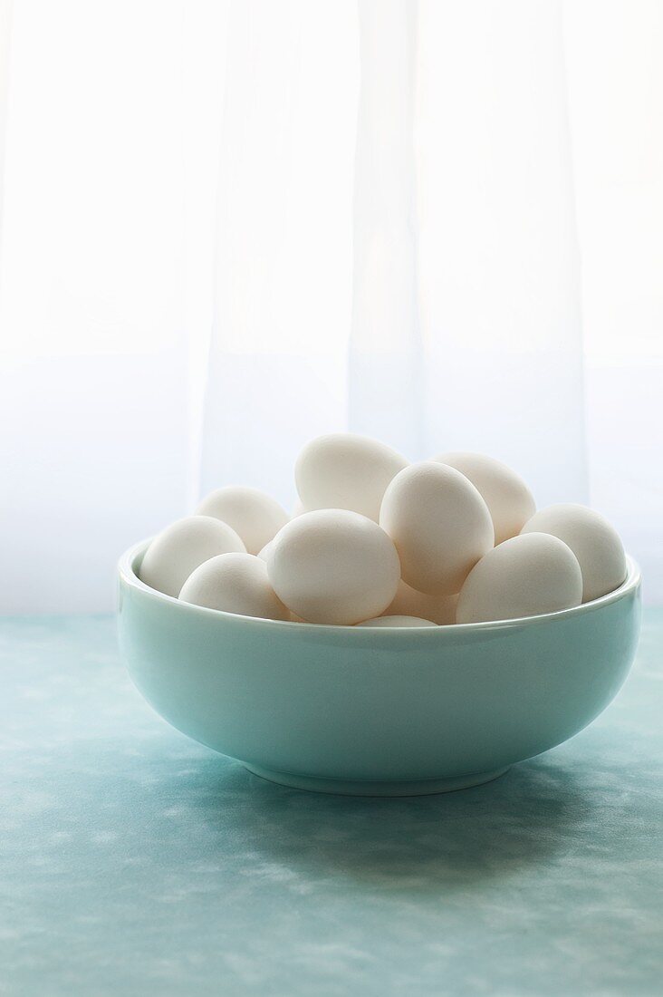 White eggs in a bowl