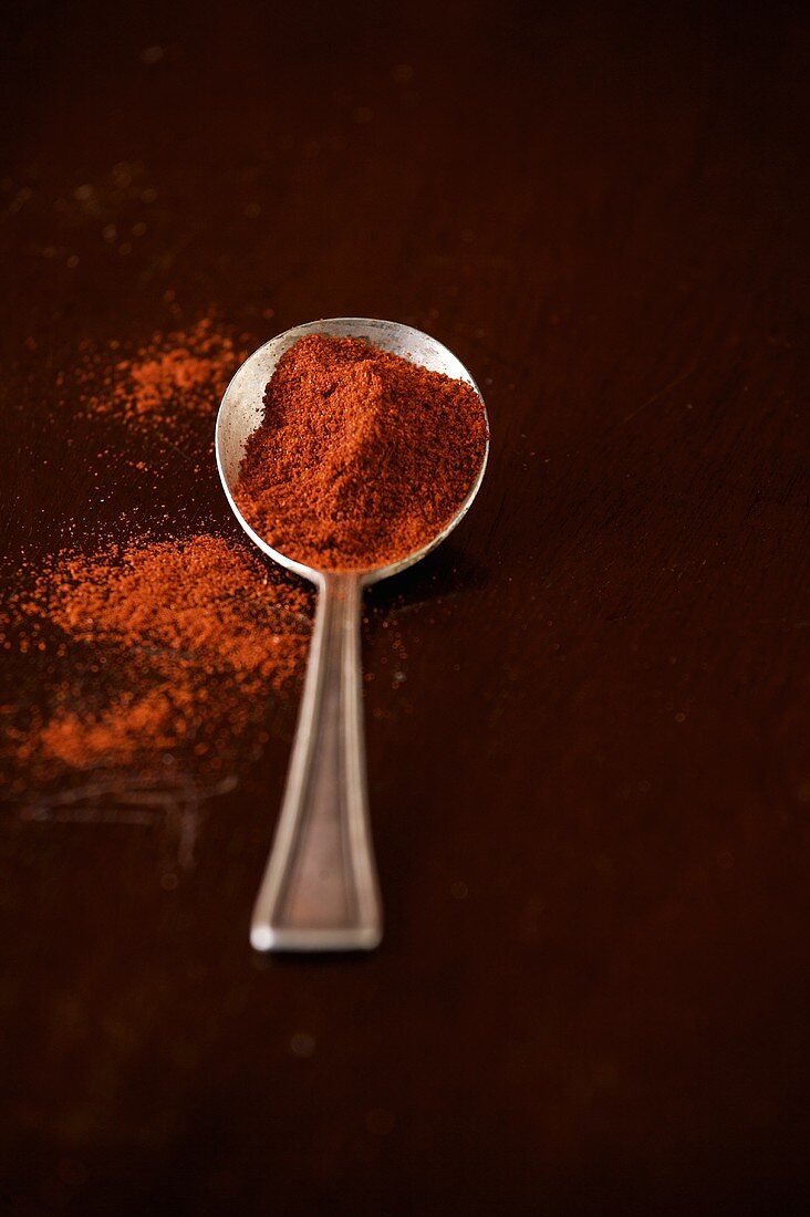 Spoonful of Red Paprika; Some Spilled