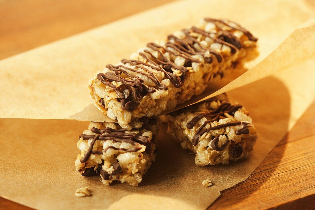 Oat and Rice Chocolate Chip Bars in Paper