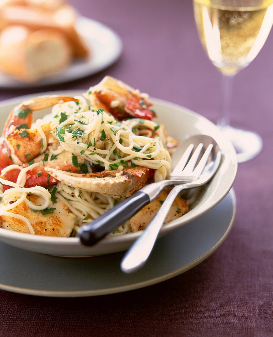 Linguine mit Krabben