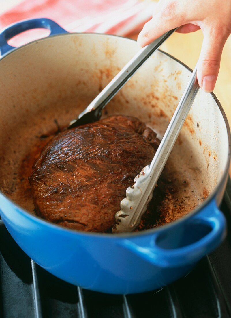 Searing a Beef Roast in a Dutch Oven
