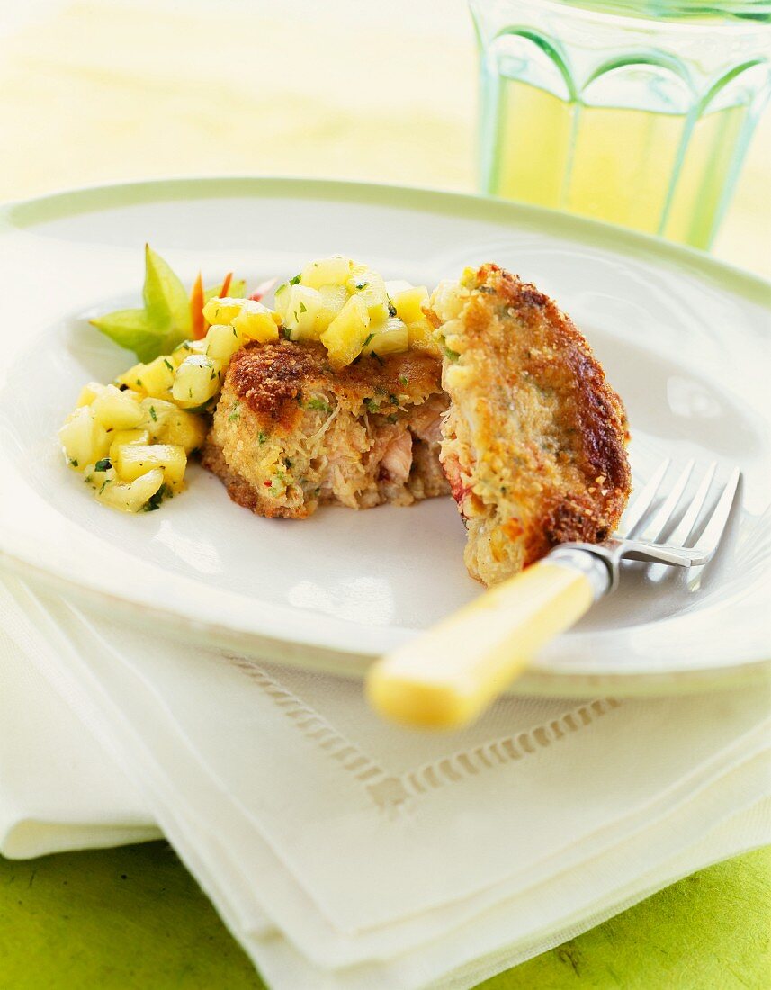 Crabcakes mit Mangosalsa