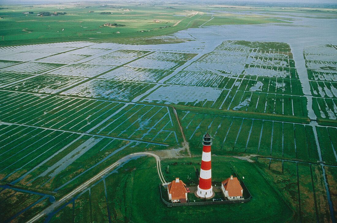 Leuchtturm, Westerhever Nordsee, Deutschland