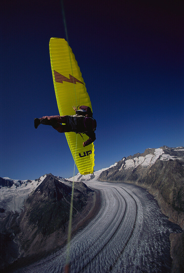 Paragliding Aletsch-Gletscher, Schweiz