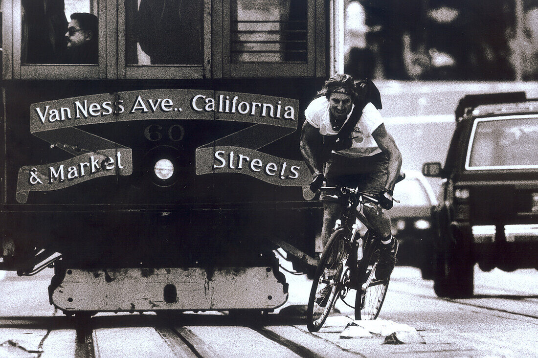 Fahrradkurier, San Francisco Kalifornien, USA