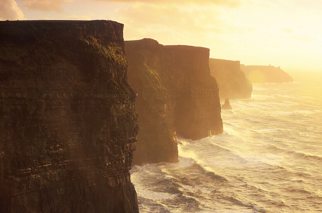 Cliffs of Moher at sunrise, County Clare, Ireland, Europe