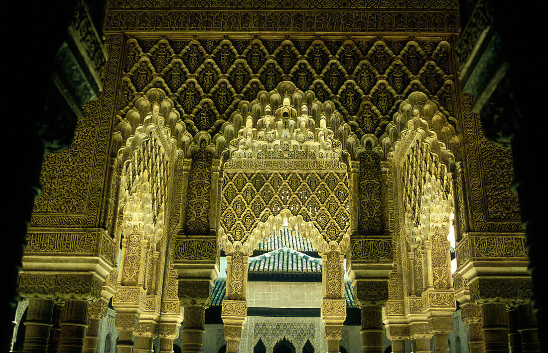 Löwenhof, Alhambra, Granada Andalusien, Spanien