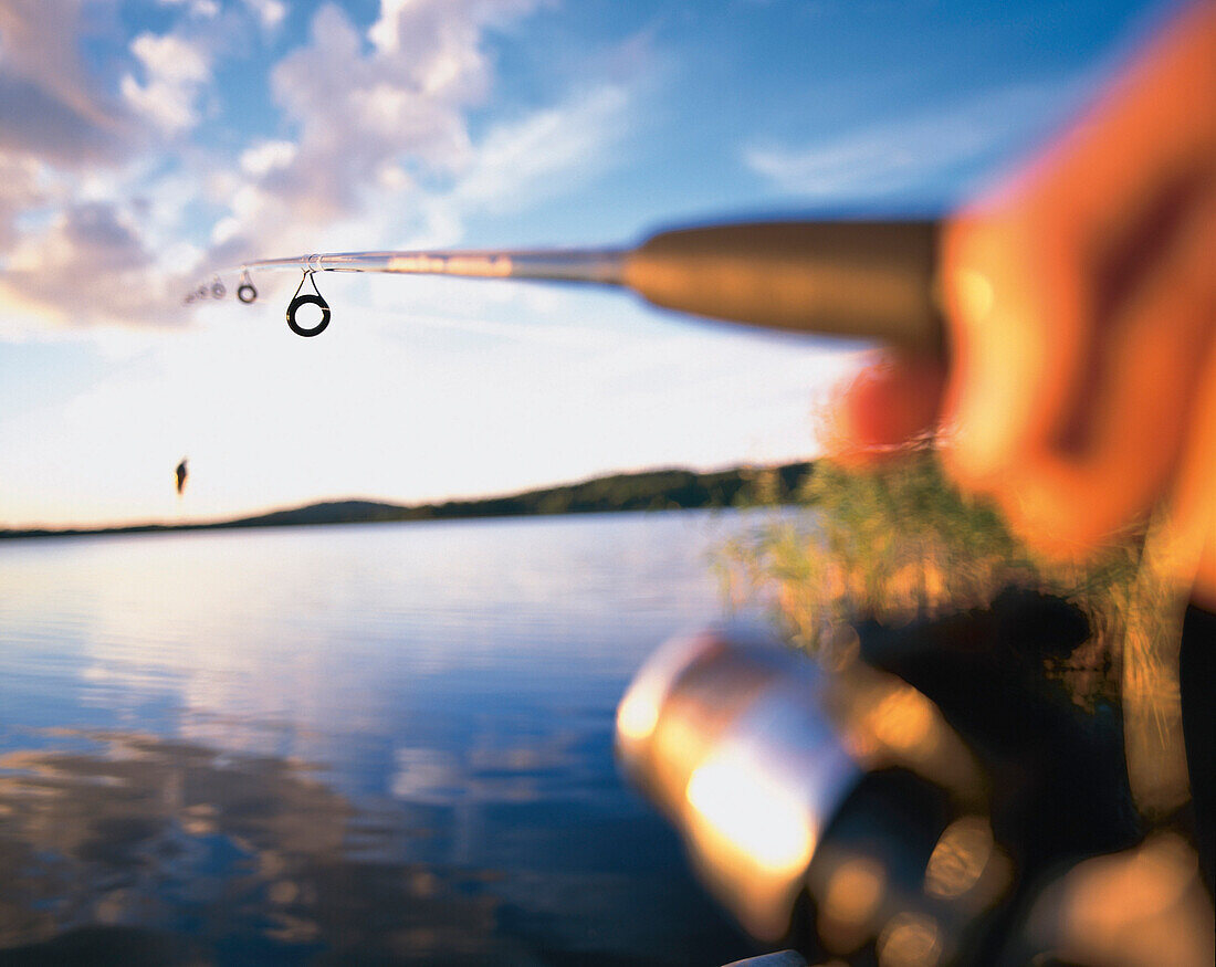 Angling on a lake