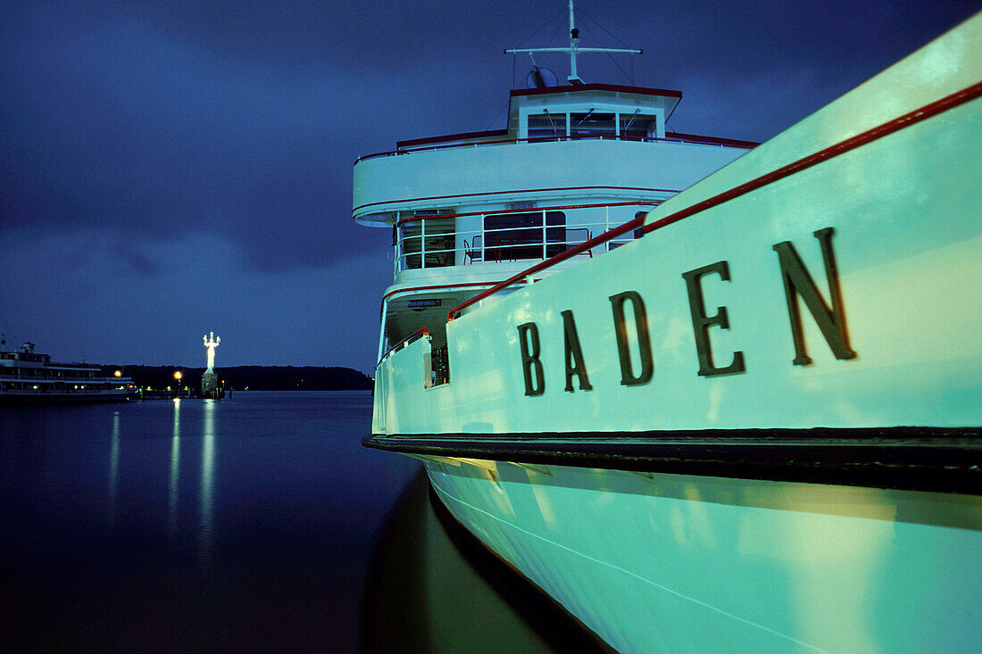 Ferry at night, Lake of Constance, Kontanz, Germany