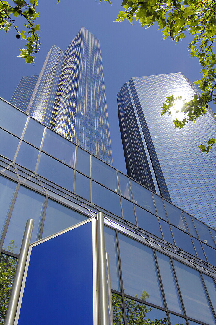 High rise buildings in Frankfurt, Hesse, Germany