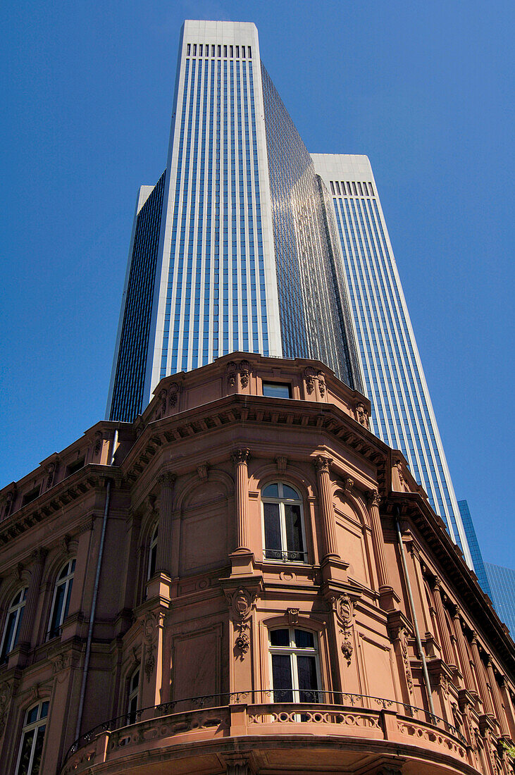 High rise buildings in Frankfurt, Hesse, Germany