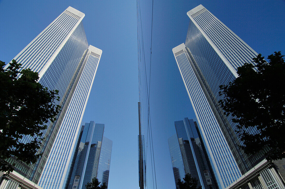 High rise buildings in Frankfurt, Hesse, Germany