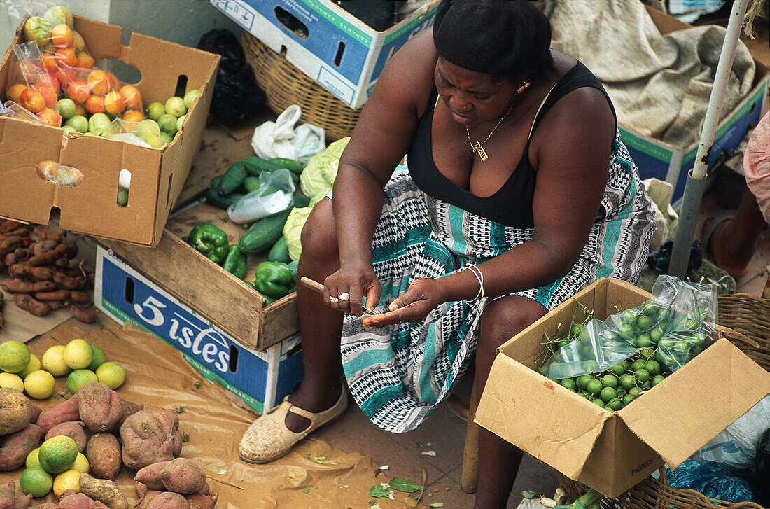 Market in Castries, St. Lucia, Caribbean