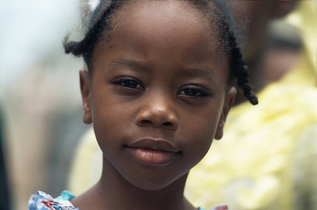 Young coloured girl, St. Lucia, Caribbean